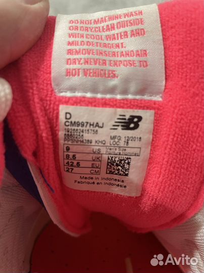 Кроссовки New balance 997h(white/pink/laser blue)