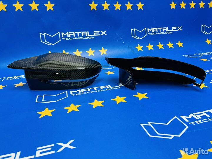 Накладки на зеркала BMW G80 G82 сухой карбон