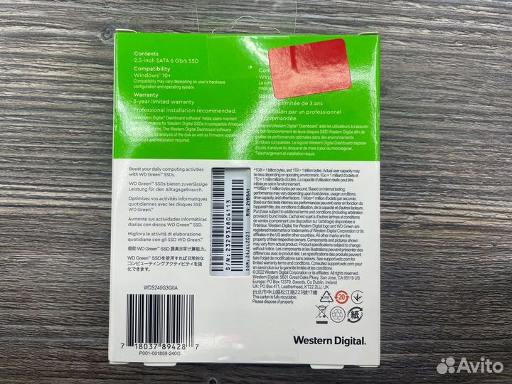 SSD Western Digital WD Green 240 гб WDS240G3G0A