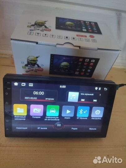 Магнитола Android 2din+рамка универсальная в подар