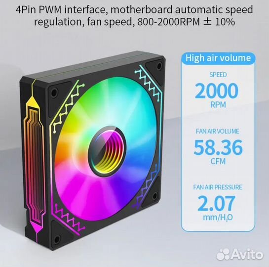 Вентиляторы teucer 120мм argb новые, реверсы