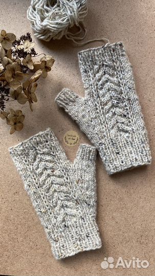 Митенки вязаные