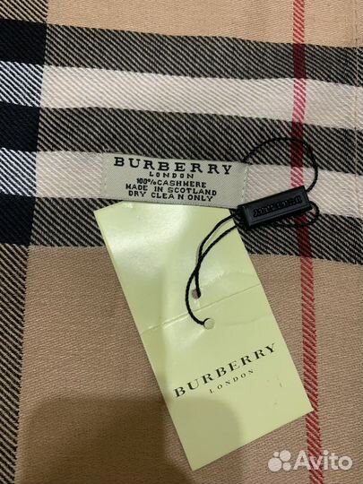 Кашемировый палантин шарф Burberry бежевый новый