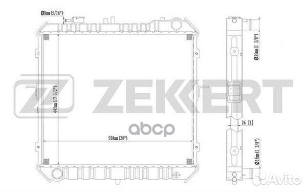 Радиатор охл. дв. Kia Sportage 97- mk-1062 Zekkert