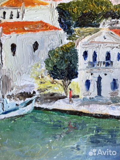 Картина маслом Греция Крит морской пейзаж