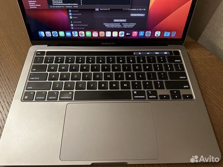 Macbook pro 13 m1 16gb 256gb touchbar