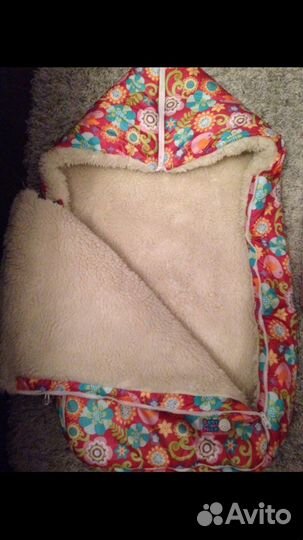 Меховой конверт,как новый