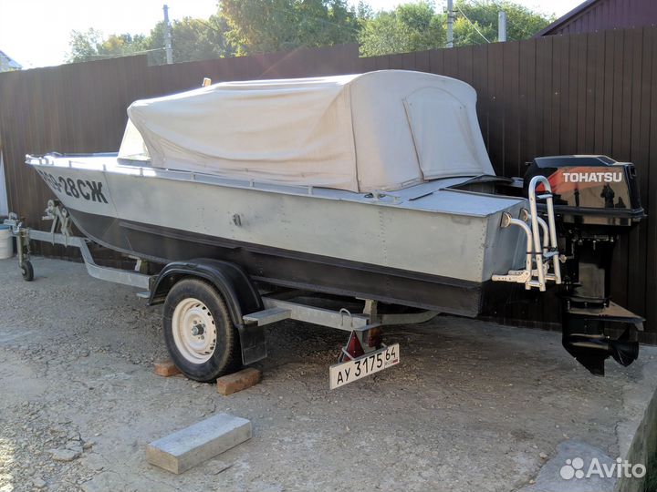 Прогресс 2 с мотором Tohatsu M40C, прицеп