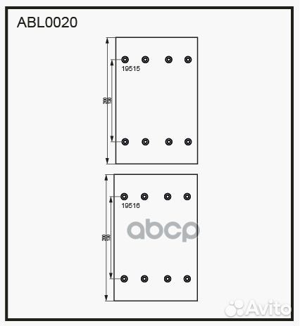 Накладки тормозные,комплект STD / WVA (19515/19