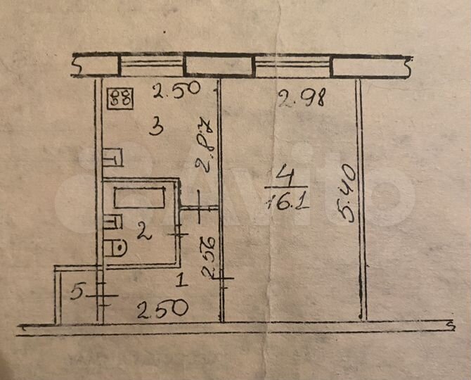 1-к. квартира, 30,7 м², 1/9 эт.