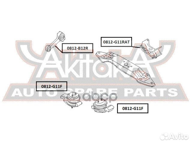 Подушка двигателя ат зад прав/лев subaru