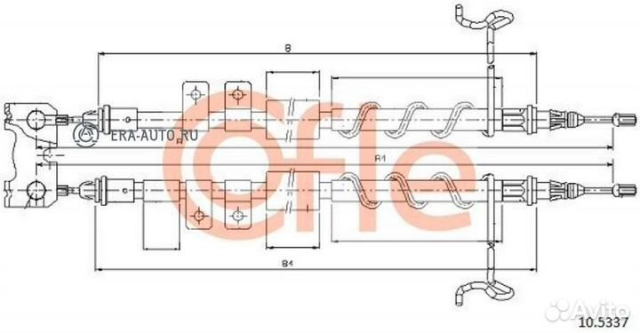 Cofle 92.10.5337 Трос стояночного тормоза
