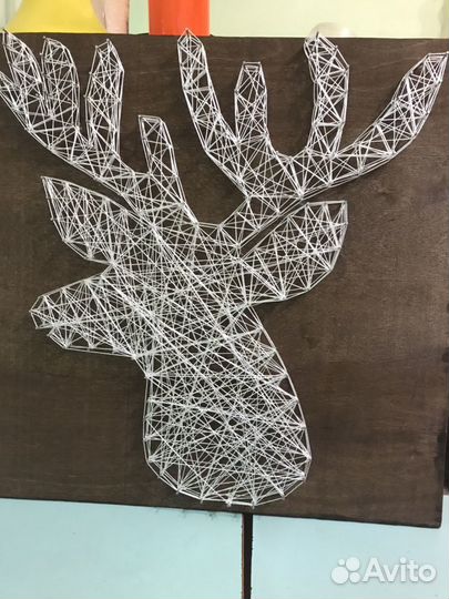 Картины нитками и гвоздями