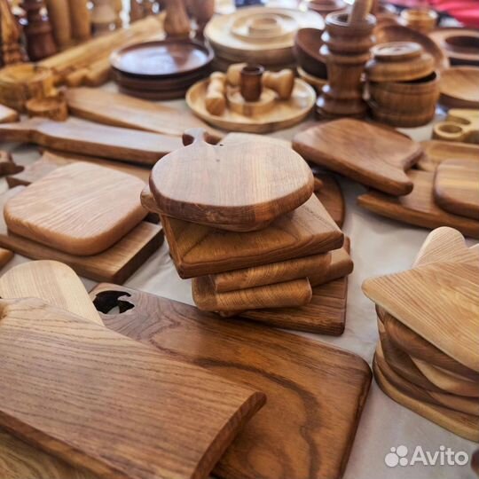 Кухонные доски, тарелки из дерева, токарка