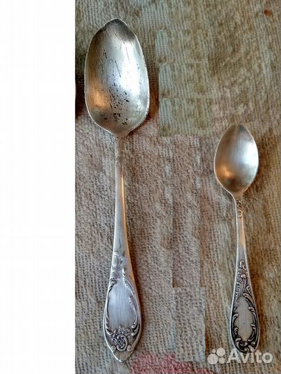 Столовые приборы мельхиор, мнц, СССР - 4 шт. -торг