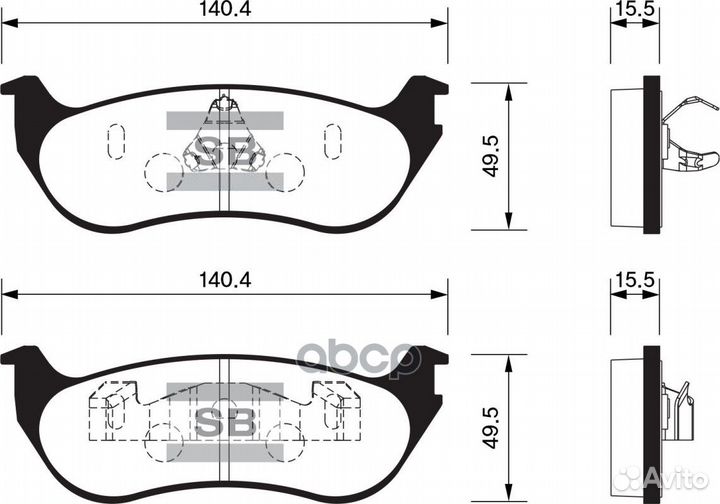 Колодки торм.дисковые Hi-Q ford explorer 02-04