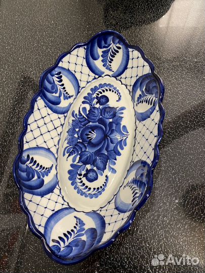 Блюдо гжель