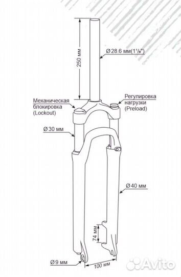 Вилка велосипедная
