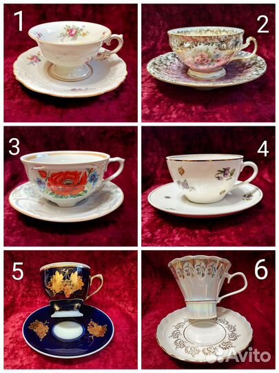 Чашечки чайные, кофейные, тарелки СССР