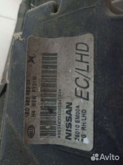 Фара передняя правая Ниссан Тиида