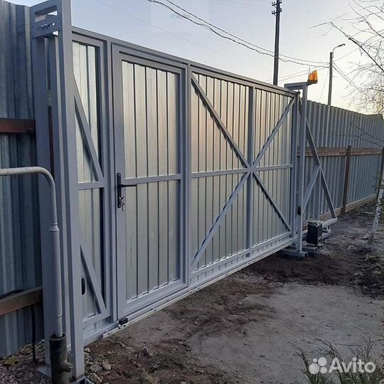 Откатные ворота Алютех
