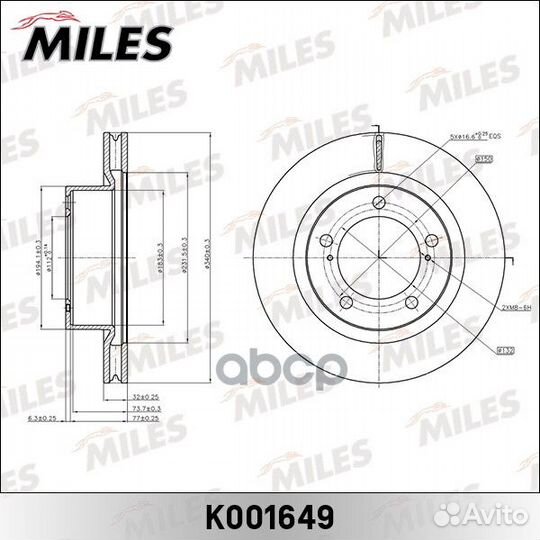 Диск тормозной toyota land cruiser 200 передний
