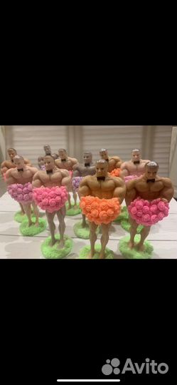 Мыло ручной работы Мачо с букетом