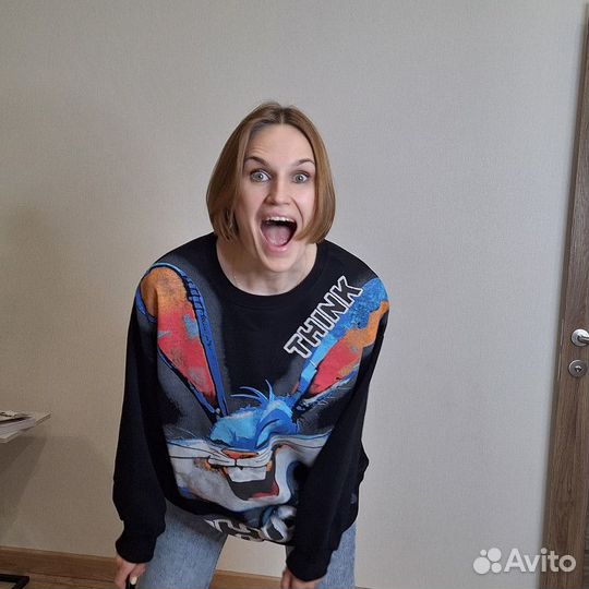 Свитшот женский удлиненный 42 44 46 48 one size