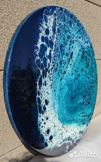 Картина на стену абстракция круглая