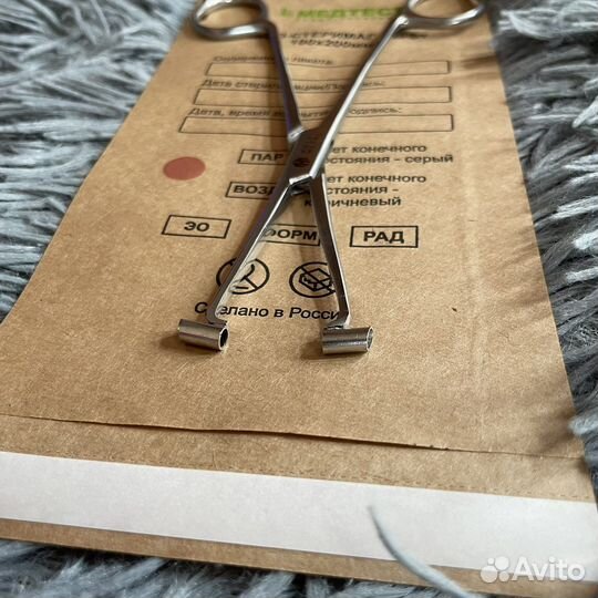 Трубчатый зажим для септума короткий 160мм