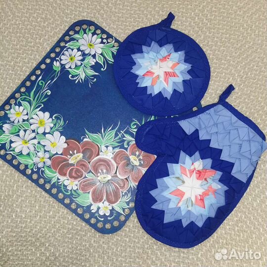 Набор для кухни прихватки, доска