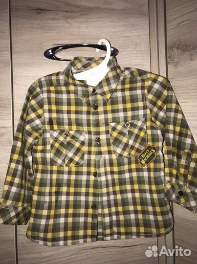 Много рубашек 90-116 см