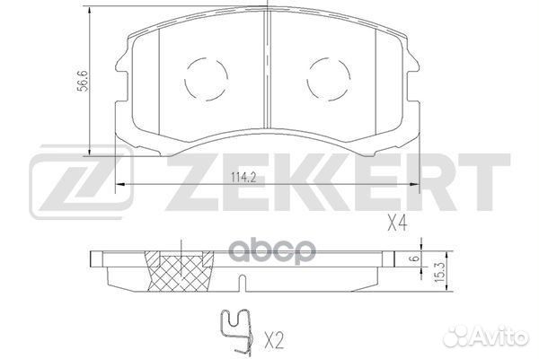 Колодки передние Mitsubishi/Zekkert/ BS2538 Zek