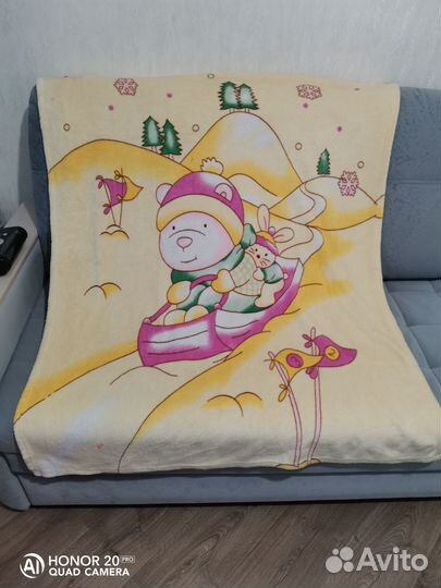 Детское одеяло плюшевое