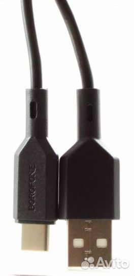 USB Кабель Type-C borofone BX70, 3A, 1 м. Черный