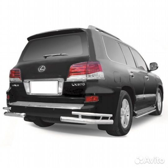 Защита заднего бампера Lexus LX-570 (2012)