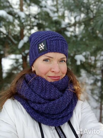 Шапка и снуд женский