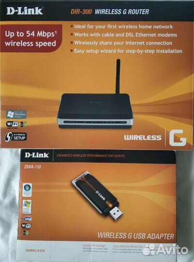 D-Link DIR-300 + адаптер D-Link DWA-110 на дачу