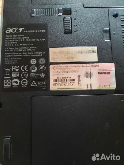 Продаю ноутбук Acer (Aspire 5520)