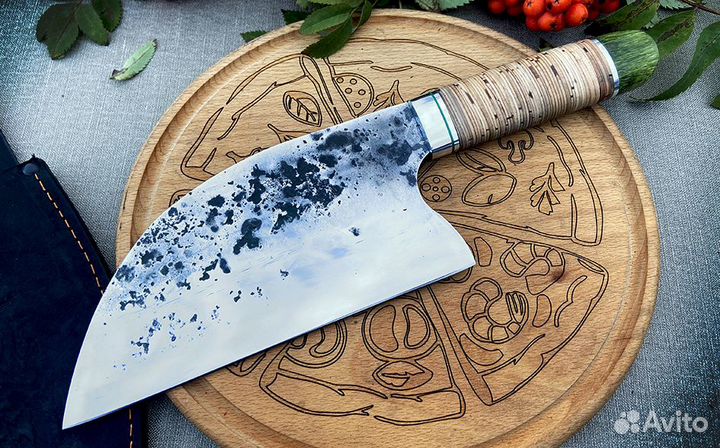 Сербский нож для кухни из кованой стали х12мф