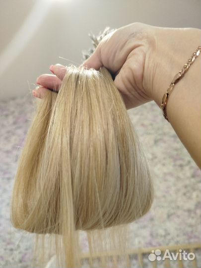 Волосы для наращивания блонд 65 см