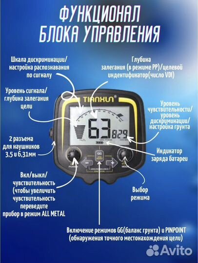 Металлоискатель Tianxun TX-850 TX850 + Пинпоинтер