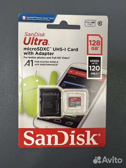 Карта памяти microSD SanDisk 128gb Новые