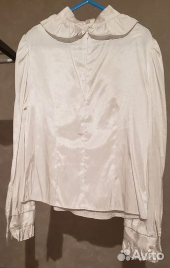 Школьная белая блузка 128 см