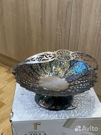 Винтажная конфетница серебряная, серебро Англия