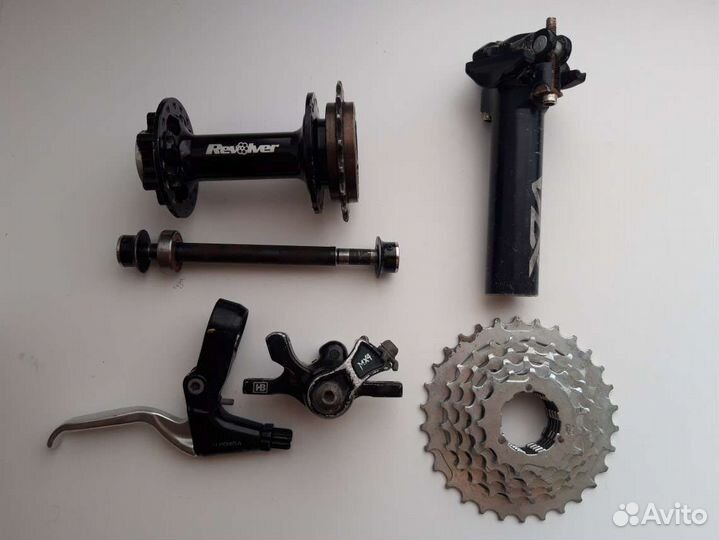 Втулка, звёзды, кассета, руль, подседел, манетка