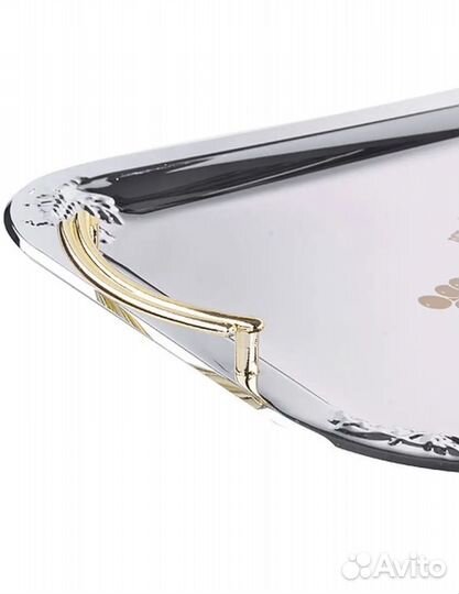 Набор подносов металлических с ручкой