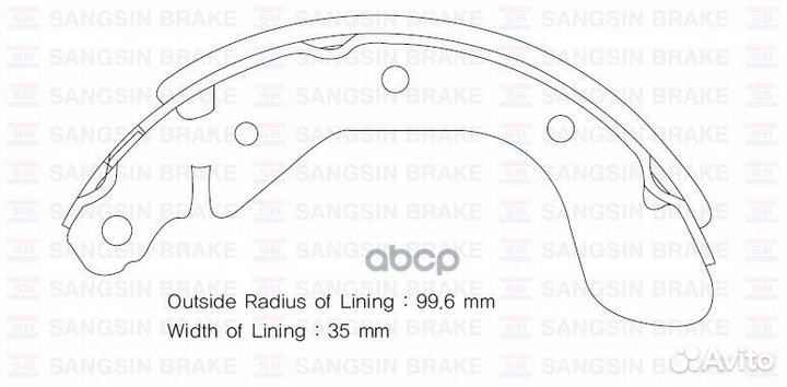 Колодки торм.бараб. комплект 4 шт. шт. Hi-Q GM