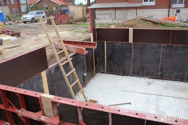 Аренда опалубки для фундамента мелкощитовая руками