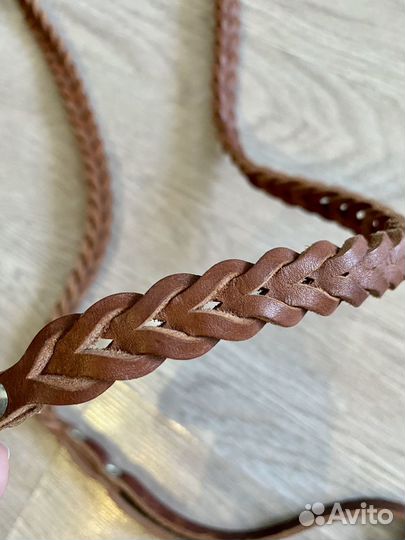 Поводок для маленьких собак/щенка нат. кожа